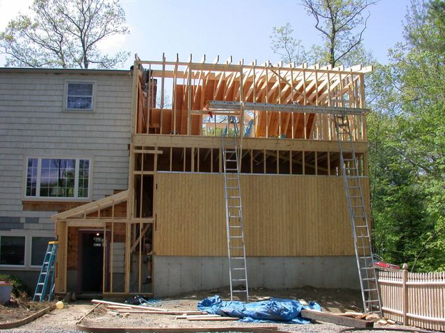 Garage conversion under construction in Denver